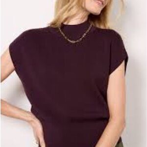 Evereve Purple Turtleneck Sweater